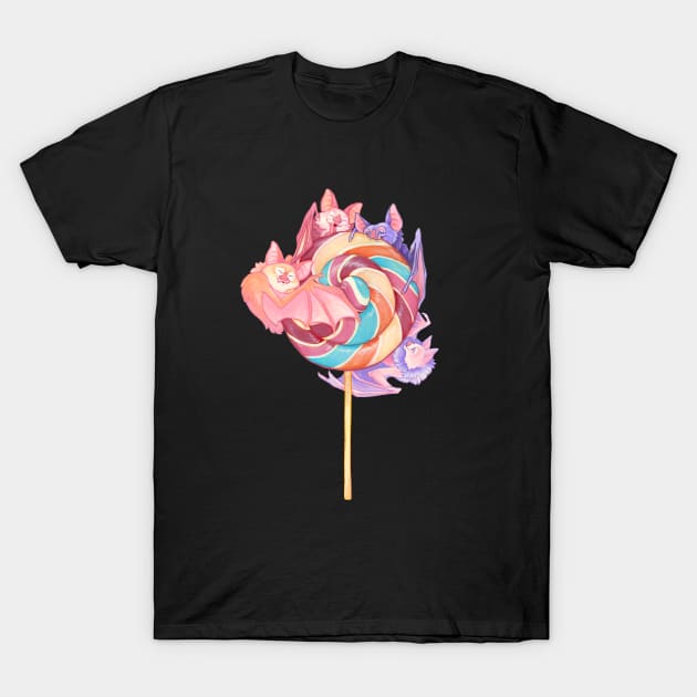 Lollipop Bats T-Shirt by charamath